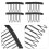 30Pièces Clip Pour Perruque Noir Acier 7 Dents Usage Décoration 9