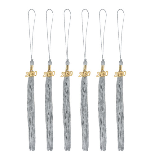 12Pièces Pompons De Cérémonie Gris, Accessoire Pour Graduation 2020 1