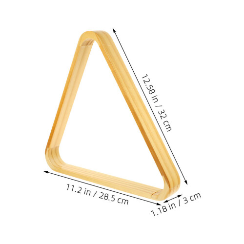 2Pièces Triangle Billard Beige En Bois Durable Pour Boules De Pool 1