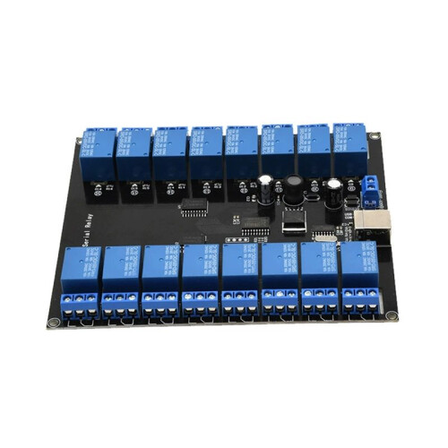 7V-38V USB Serial Relay Module 16 Channel USB Power Supply Development Board Relay Module for  Home 2
