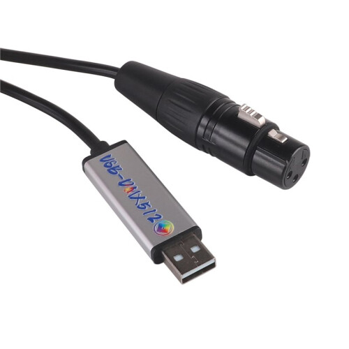 USB to DMX512 Interface Adapter LED for DMX Computer PC Stage Lighting Controller Dimmer 0.5M 2