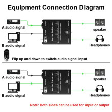 New for Microphone Sound Card Mixer XLR Balanced Audio Source Switcher Box 2 in 1 Out Passive