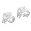 2Ensembles Kit Règle Triangle Rapporteur Argent Portable Étudiants 6