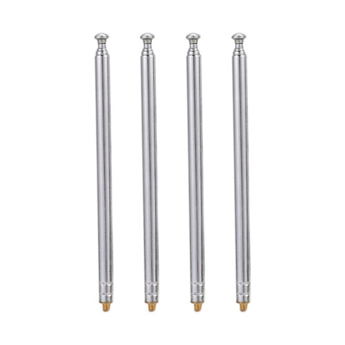 4X RC Model Car 5 Silver 5 Section 3 mm External Threaded Expansion Antenna 1