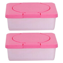 2X Sèche et Humide Papier Hygiénique Case Care Bébé Lingettes Serviette Serviette Boîte de Rangement Conteneur Contenant