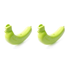 2X Cute Fruit Banana Protector Box Holder Case Lunch Container Storage Banana Case Utensilios de cocina de plástico