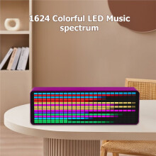Dazzle Color RGB Music Spectrum Display LED Pickup Ambient Light Electronic Clock Sound Control Spectrum Indicator B