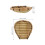 Mini Panier Mural Bambou Tissé Accroché Décor Rustique Coloré 3