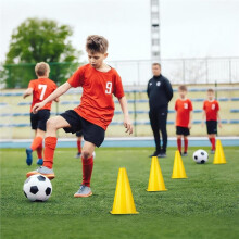 12pcs Cones 9 Inch Soccer Cones and Plastic Traffic Cones for Sports Training for Soccer Basketball and Agility Practice