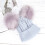 Bonnet Chaud Pour Bébé Gris En Maille Douce Avec Pompons 9