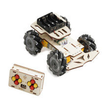 DIY Wooden McNam Remote Control Car Science Experiment Physical Model DIY Remote Control MCNA -Wheel Car