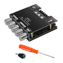 2X ZK-MT21 Digital Power Amplifier Board 50Wx2+100W 2.1 Channel AUX+BT5.0 High Low Tone Super Bass Power Amplifier Board