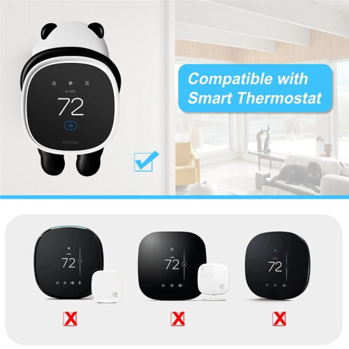 Wall Mount Bracket for Ecobee  Thermostat,Panda-Shaped Wall Bracket,Decorative,Easy Installation,Wall Protection S 2