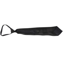 3X Men Solid Black Polyester Zip Necktie Smooth Zipper Tie
