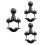 3X Motorcycle Handle Bar Rail Mount 37mm Width U-Bolt Mounting Base with 1 Inch  for  GPS Work for 1