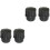 4Pièces Protection Saxophone Soprano Bouchon Plastique Noir Résistant 3
