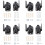 Universal Rotatable Speaker Wall Mount Stand Bracket 4 Pair Black 1