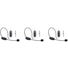 3X New 2 in 1 Handheld UHF Wireless Microphone Professional -Wear Mic Volume Amplifier for Speech Teaching