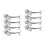 8Pièces Support Couverts Alliage Argenté Compact Et Pratique 4