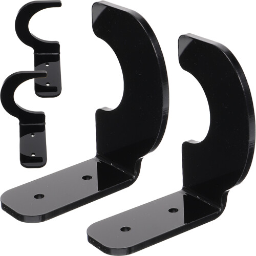 1Set Wall-Mounted Black Baseball and Softball Bat Holder Display Rack 2