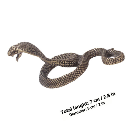 Messing Cobra Figurine Schreibtisch Kunstfigur 1