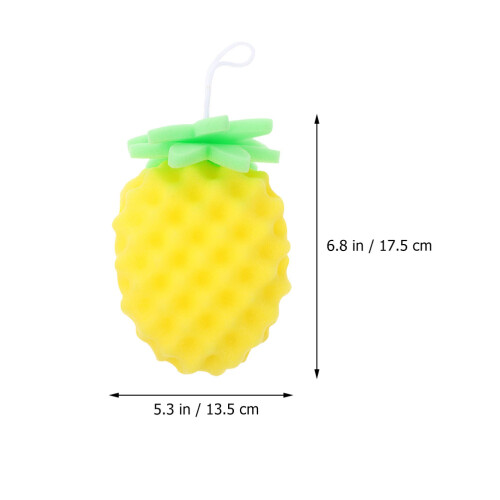 2Pièces Éponge Douce Bébé Pour Douche Jaune En Matière Durable 1