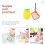 2Pièces Éponge Douce Bébé Pour Douche Jaune En Matière Durable 6