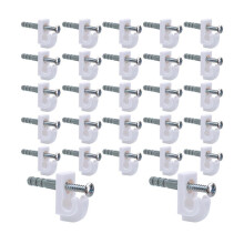 Down Wall Clips- 30 Sets Wire Shelf Brackets Loop Clips-Closet Shelves Clips-Wire Shelf Back Wall Clip,Included Clips