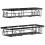 Stick- Shower Organizer, Shower Rack with 16 Hooks, Black 2-Pack 1