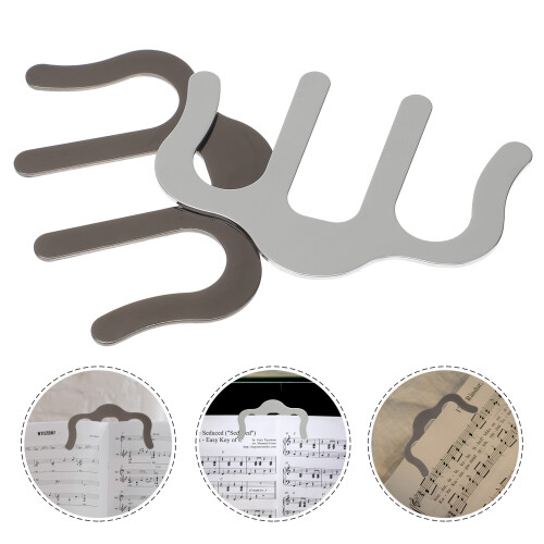 2Pcs Alloy Music Holder Clips Assorted Color for Student Use Durable 2