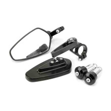 Motorcycle Mirror White Glass Handle Bar End Rearview Side Mirror 22mm for MSX 125 CB650R CB125R XADV 750 X11