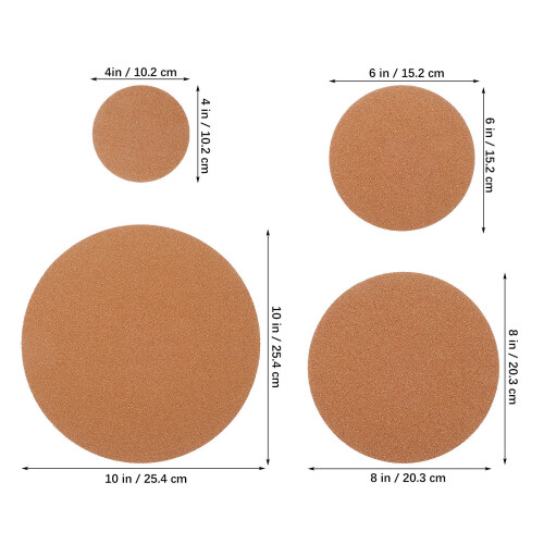12Pcs Round Cork Mat Coasters For Plant Pots And Drinks 1