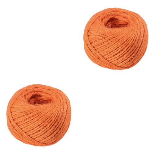 2Pcs Orange Jute Cord Twine String for Creative Crafts and Party Use 2