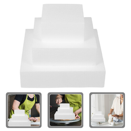 3pcs Square Cake Model Foams Cake Model Baking Cake Models Cake Model 2