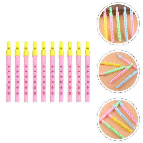 10Pcs Lightweight Pink Plastic Clarinet for Children Beginner Playing 2
