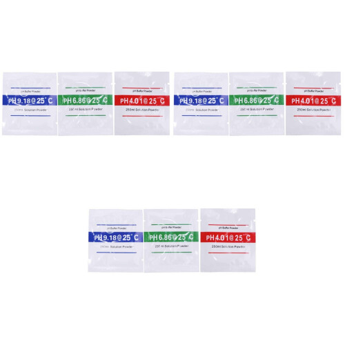 9Pcs PH Calibration Buffer Powder Fast Mix for Aquarium Pool Use 2