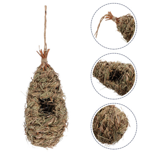 woven straw bird nest hanging birdhouse for balcony 2