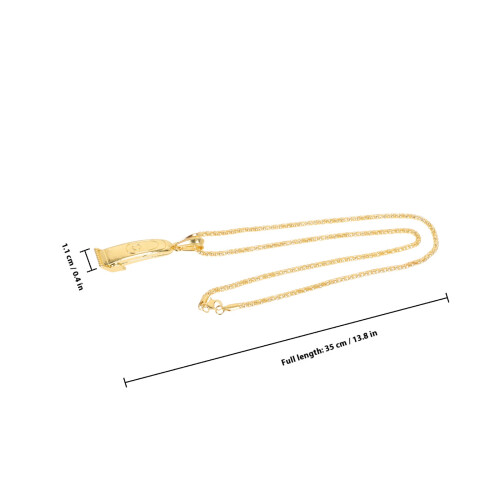 Collana Uomo Pendente Rasoio Oro 1