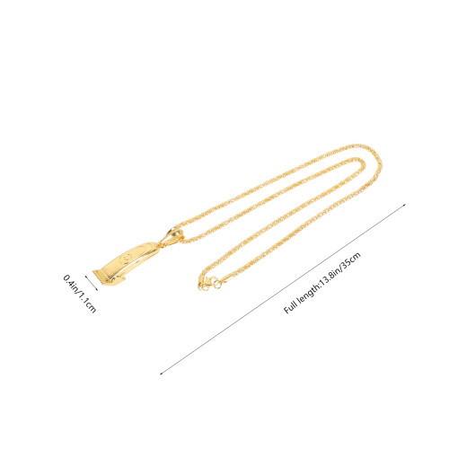 Collana Uomo Pendente Rasoio Oro 2