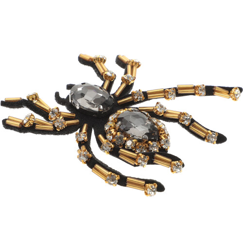 2Pcs Diy Spider Shape Rhinestone Patch For Shoes Clothing Decor 2