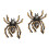 2Pcs Diy Spider Shape Rhinestone Patch For Shoes Clothing Decor 6