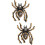 2Pcs Diy Spider Shape Rhinestone Patch For Shoes Clothing Decor 9
