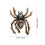 2Pcs Diy Spider Shape Rhinestone Patch For Shoes Clothing Decor 10