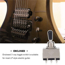 8Pc Guitar 3 Way Toggle , Enclosed 3 Way Selector with Black Tip Knob for Lp Style Electric Guitar