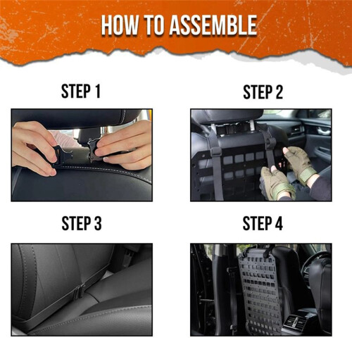 Car   Back Panel Organizer Multifunctional Adjustable Tactical  Back Mesh Organizer Panel Car Interior 1