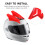 2St Stijlvolle Motorhelm Hoorns ABS Rood Decor 7