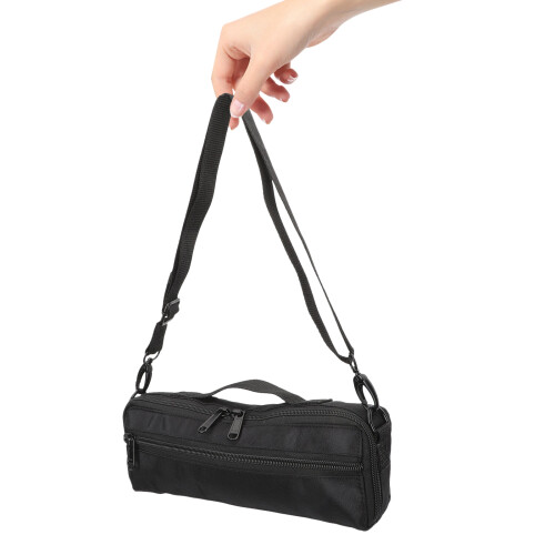 2Pcs Black Lightweight Piccolo Storage Holder Canvas Carrying Bag 2