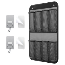 Non Perforated Cabinet Door Hanging Straw Holders , Straw Organizers Kitchen Accessories Container