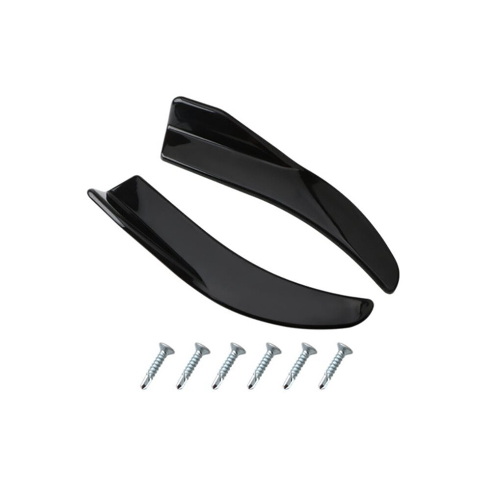 Universal Car Front Lip Rear Lip Spoiler Anti Collision Scratch Bumper Rear Corner Protector (Glossy ) Black 4711602945649
