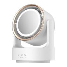 Nouveau Ventilateur de Bureau Chargeant un Ventilateur D'Éclairage de Diffusion en Direct USB avec Tête Tremblante, Ventilateur de Dortoir,